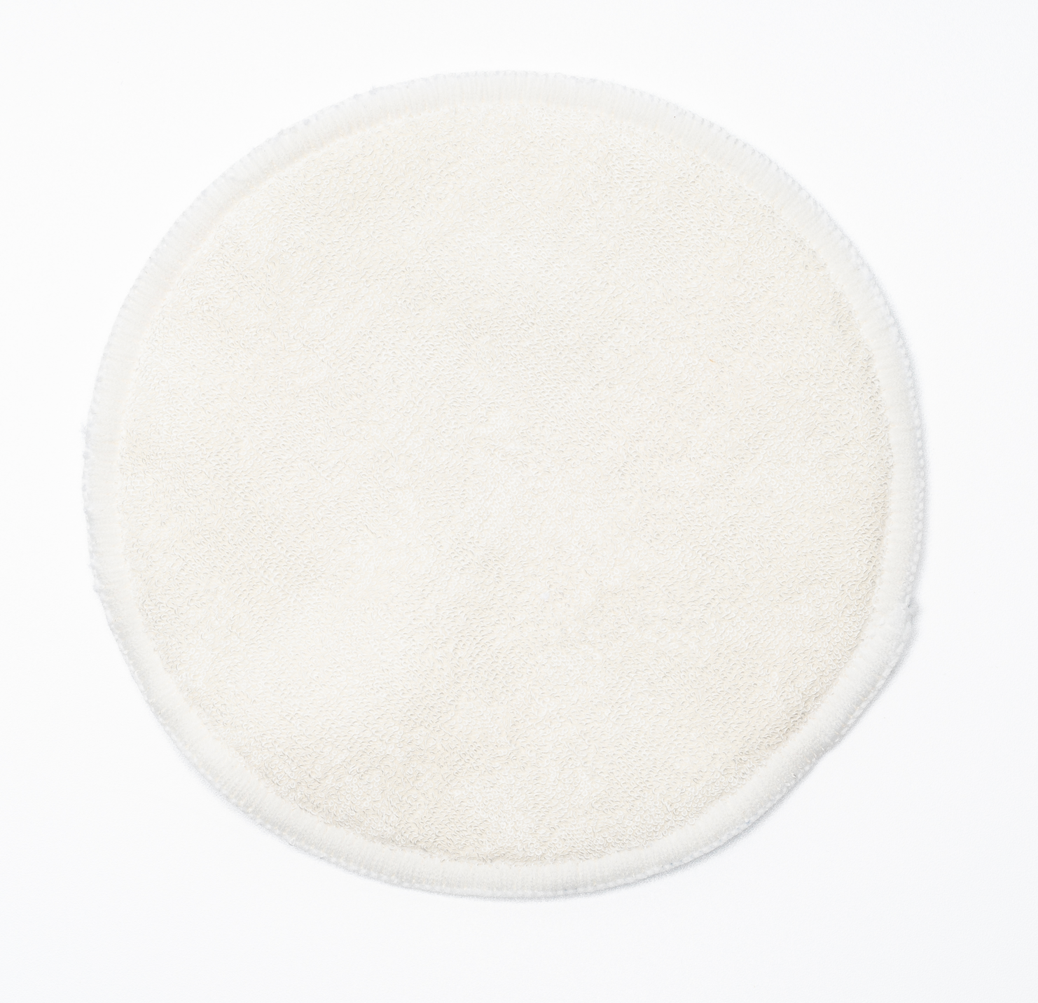 Soft bamboo inner layer of a CAE reusable nursing pad, skin-side view